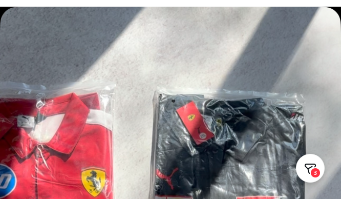 Camisetas Ferrari rojo y negro
